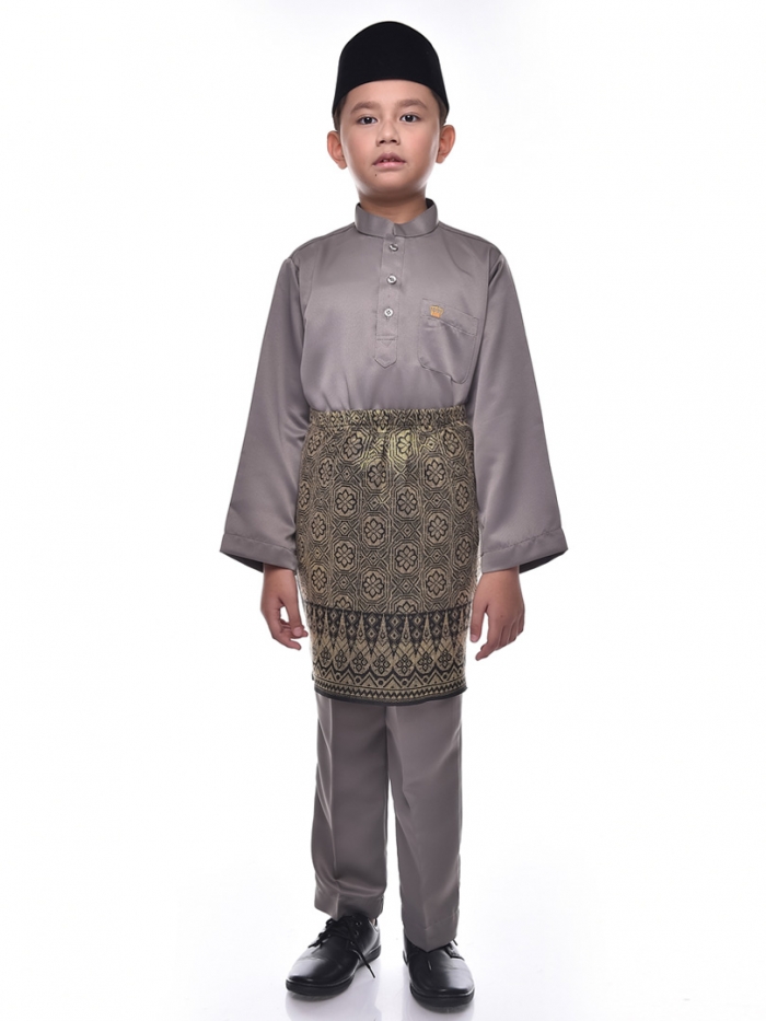 Baju Melayu Emir in Grey – FASHIONHUB